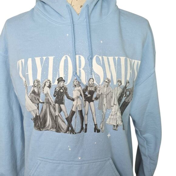 Taylor Swift Midnights Women's Size Medium Baby Blue TS Graphic Hoodie - Picture 4 of 6